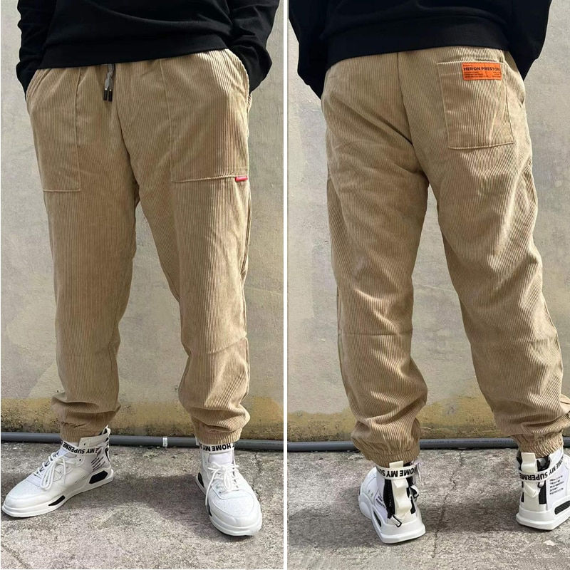 Thumbnail: Men Elastic Waist Fashion Streetwear Outdoor Male Jogging Pants 