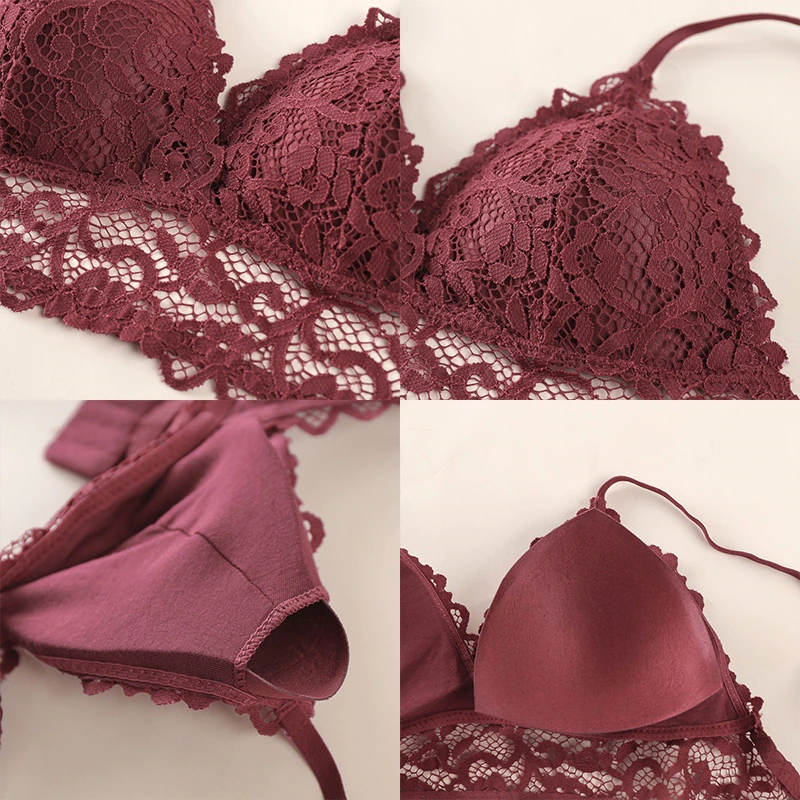 Thumbnail: Women Lace Bralette Seamless Bras Sexy Beauty Back Tube Tops Girls Underwear
