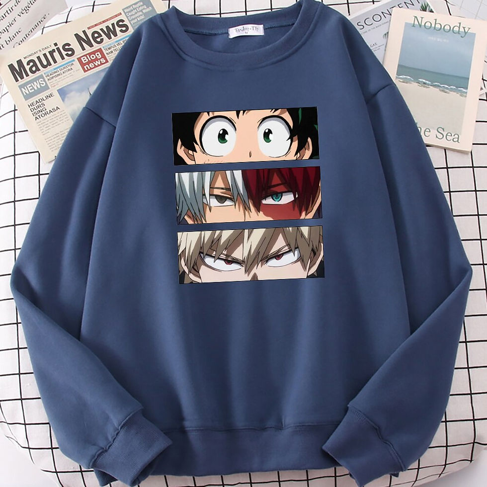 Thumbnail: My Hero Academia Anime Men Pullover Hoodies  Streetwear Casual Clothes