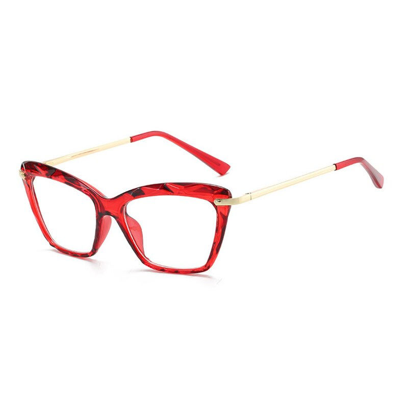 Thumbnail: SHAUNA Cat Eye Hinge Eyeglasses Frame Women Transparent Glasses UV400
