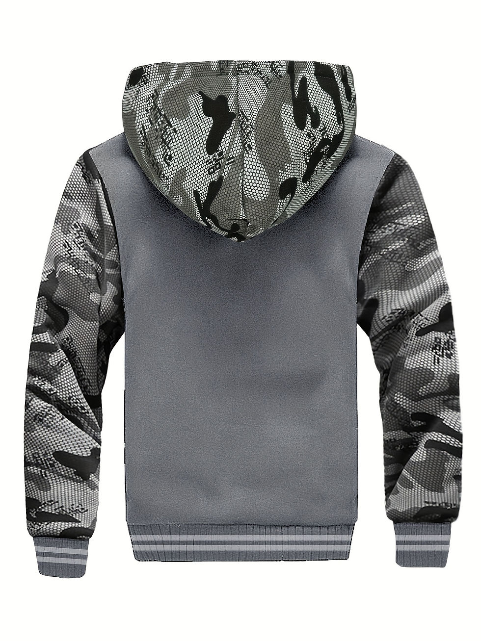 Thumbnail: Casual Warm Fleece Hooded Jacket - Men's Coat