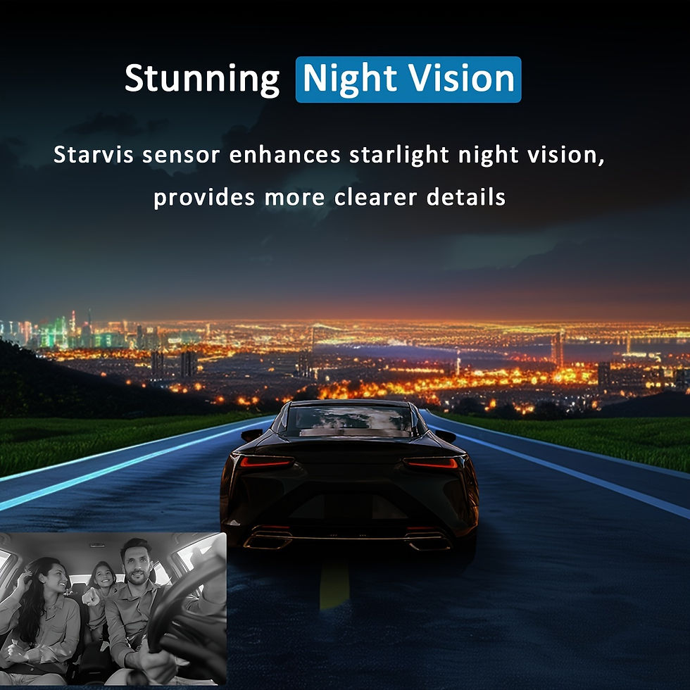 Thumbnail: Dual Front and Inside Car Dash Camera with, G-Sensor, Loop Recording, Night Visi