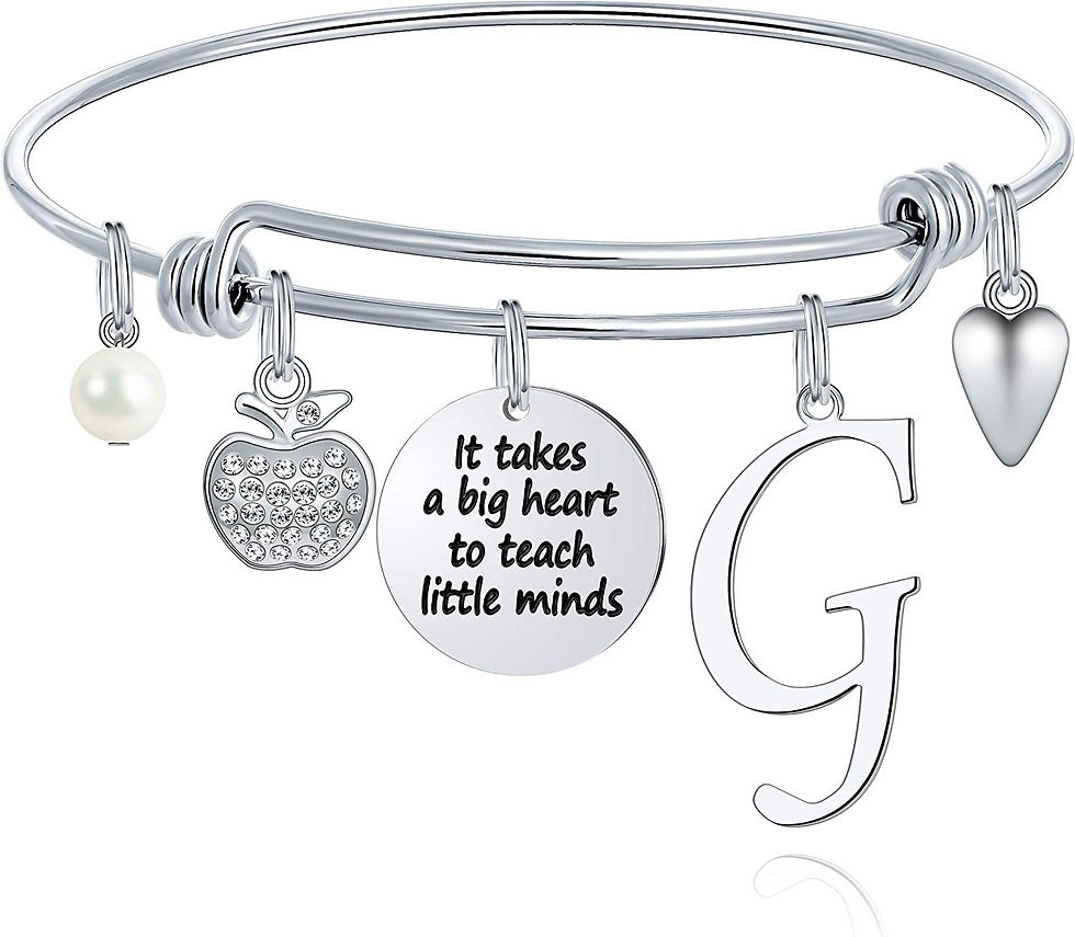 Thumbnail: M MOOHAM Teacher Gifts for Women; Teacher Bracelet Teacher Appreciation Gifts En