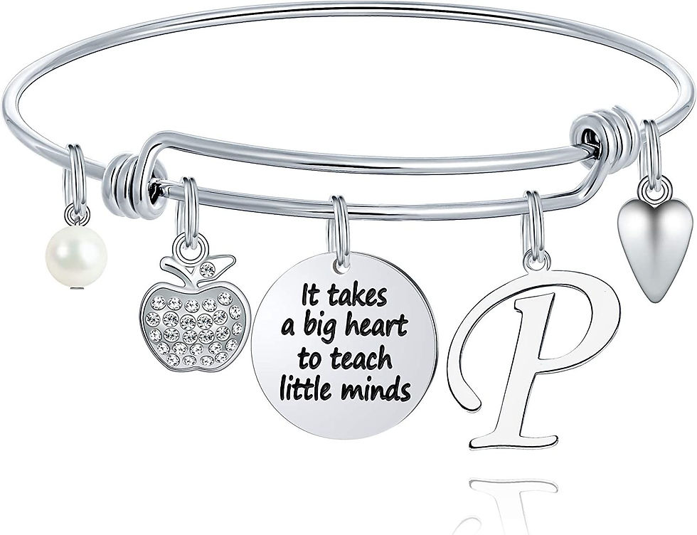 Thumbnail: M MOOHAM Teacher Gifts for Women; Teacher Bracelet Teacher Appreciation Gifts En