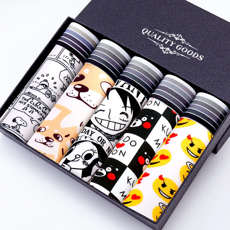Thumbnail: 5PCS/Lot underwear cute cartoon underpants men underwear boxer shorts