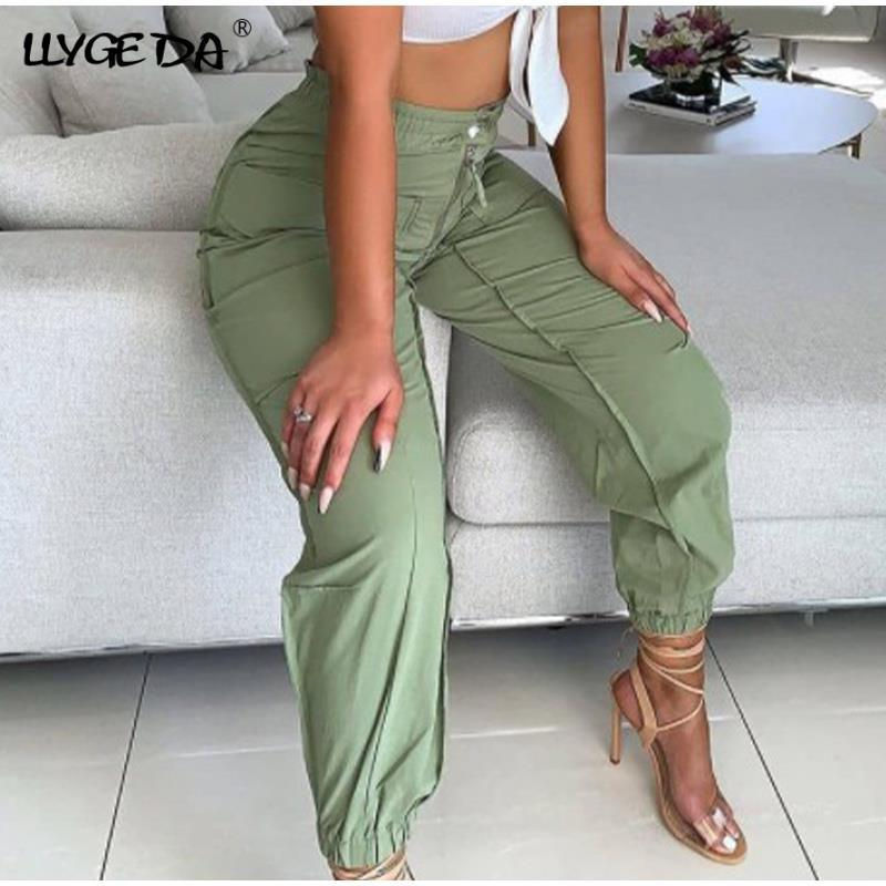Thumbnail: Skinny Pencil Pants For Women Shirring Zip Button Pocket Women's Pant 2021 Summe