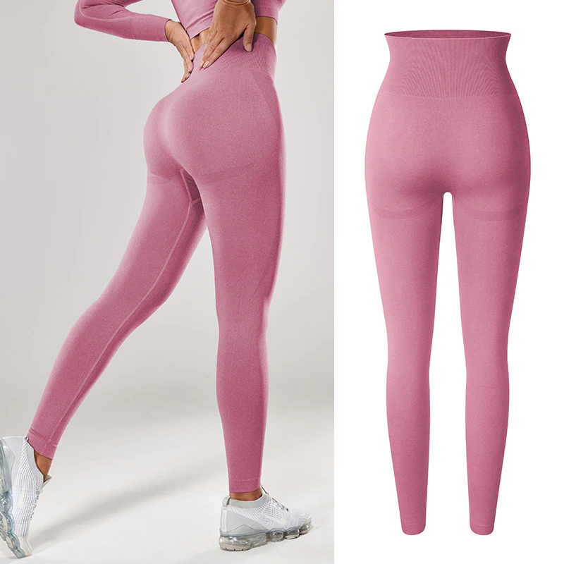Thumbnail: High Waisted Seamless Stretchy Scrunch Butt Lifting Leggins Women Fitness Gym 