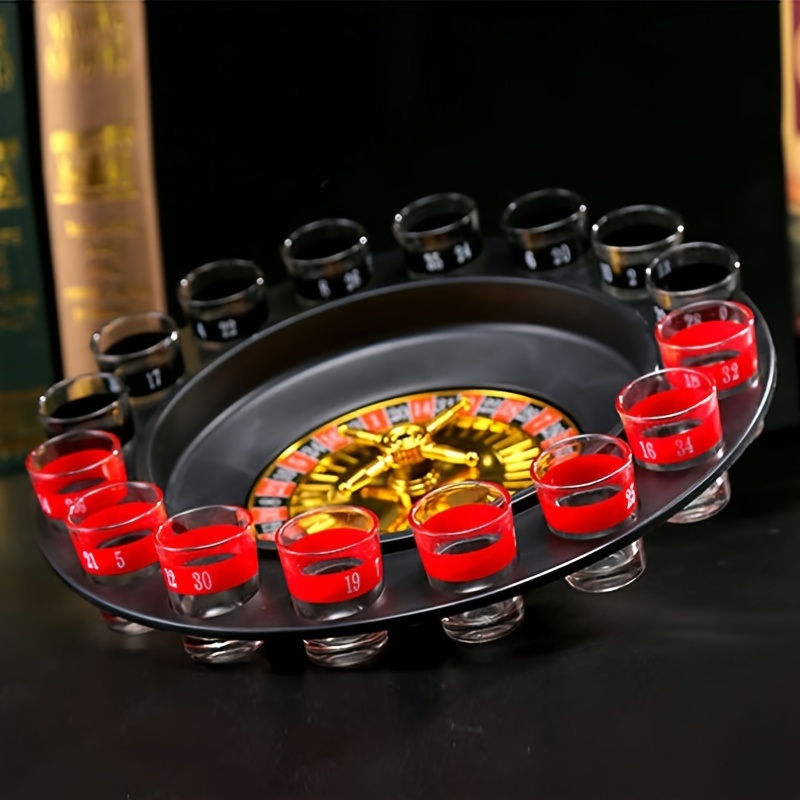 Thumbnail: Shot Glass Roulette - Drinking Game Set; Casino Adult Party Games (2 Balls And 1