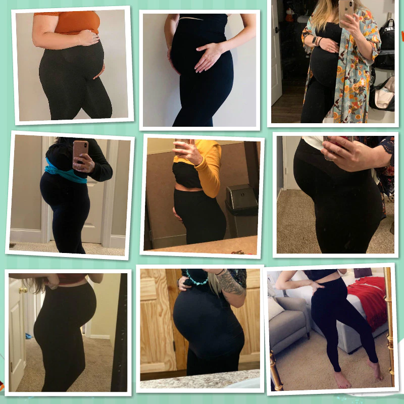 Thumbnail: Maternity Leggings High Waist Pregnant Belly Support Leggings Women Pregnancy