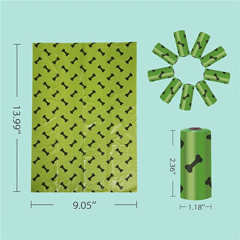 Thumbnail: Degradable Pet Poop Bag;  Bone Print Doggie Poop Bags