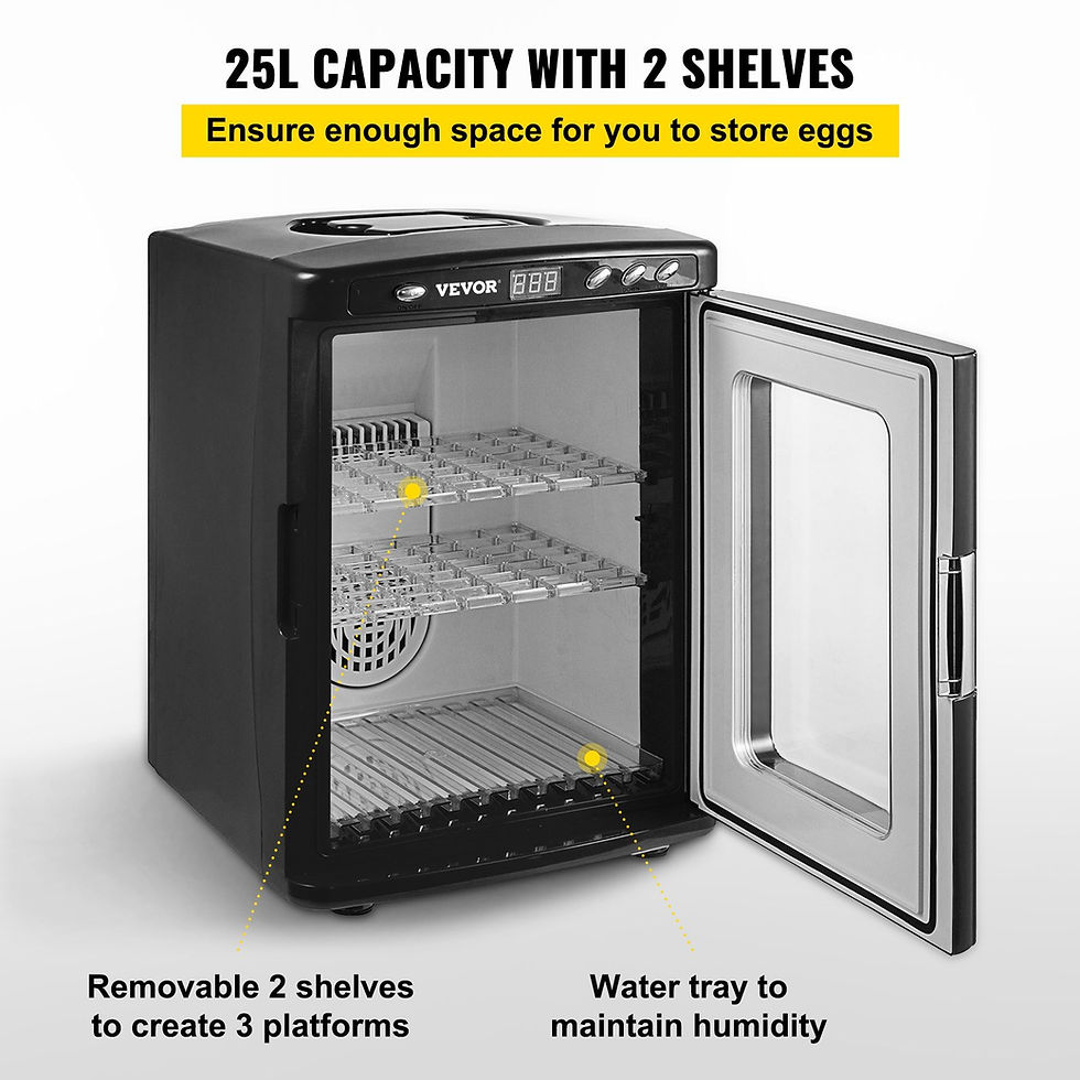 Thumbnail: VEVOR Black Reptile Incubator 25L Scientific Lab Incubator Digital Incubator Coo