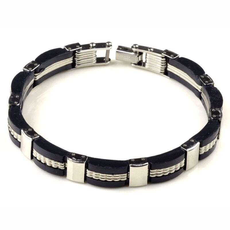 Thumbnail: Men Stainless Steel Link Chain Bracelets & Bangles Men's Cuff  Wristband 