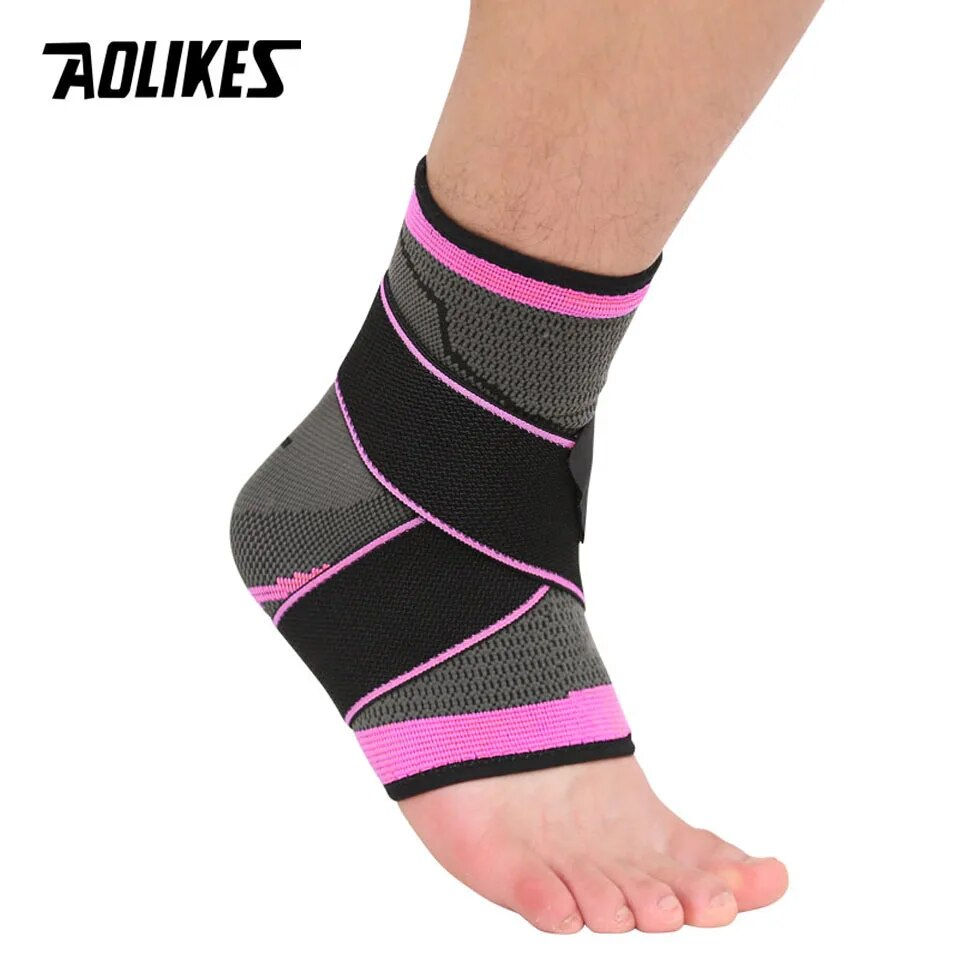 Thumbnail: 1PCS 3D Weaving Elastic Nylon Strap Ankle Support Brace 