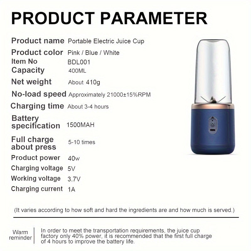 Thumbnail: Compact And Portable Juicer Cup for Home Use. This Multifunctional Juicer Is a G