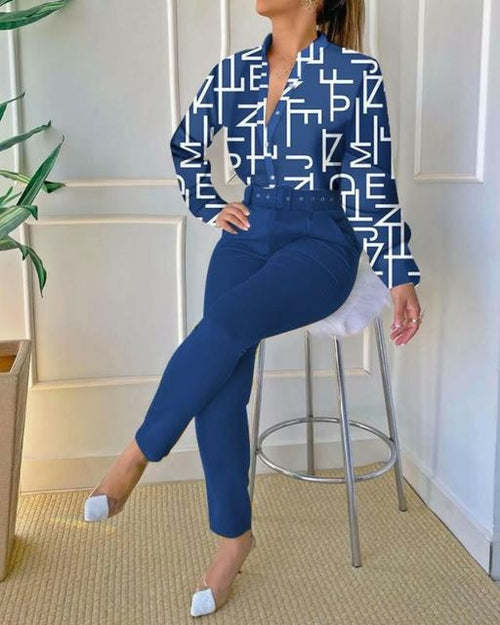 Thumbnail: Elegant Two Piece Sets Womens Outifits Vintage Officee Lady Baroque