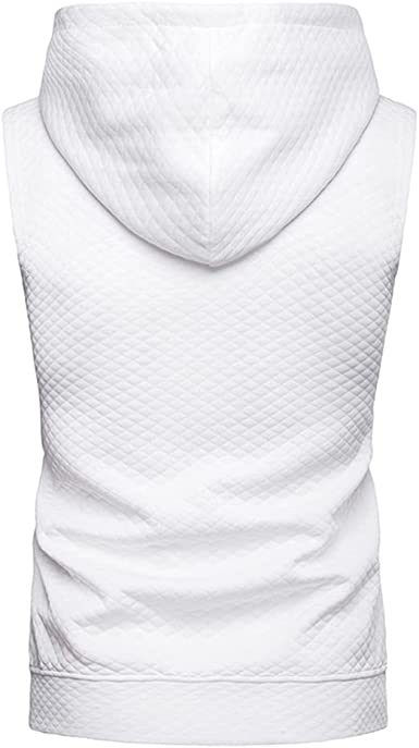Thumbnail: Men's Casual Hoodie Tank Tops Sleeveless Shirts Gym Workout with Pockets Gym Mus