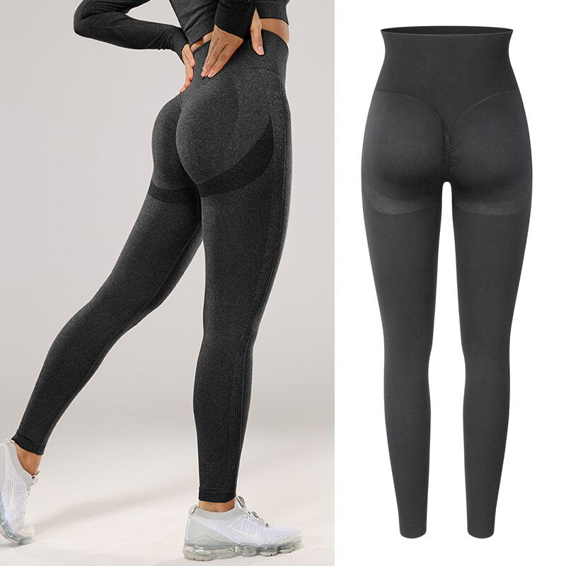 Thumbnail: High Waisted Seamless Stretchy Scrunch Butt Lifting Leggins Women Fitness Gym 