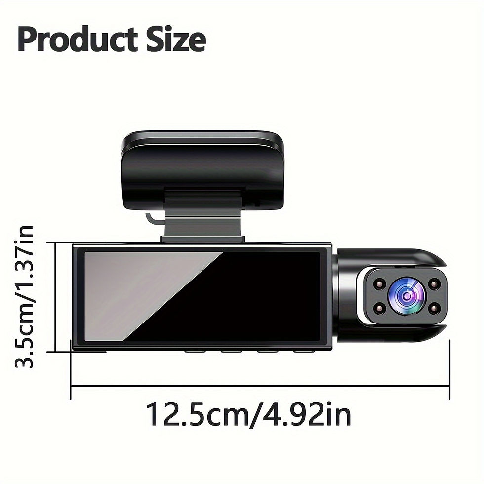 Thumbnail: Dual Front and Inside Car Dash Camera with, G-Sensor, Loop Recording, Night Visi