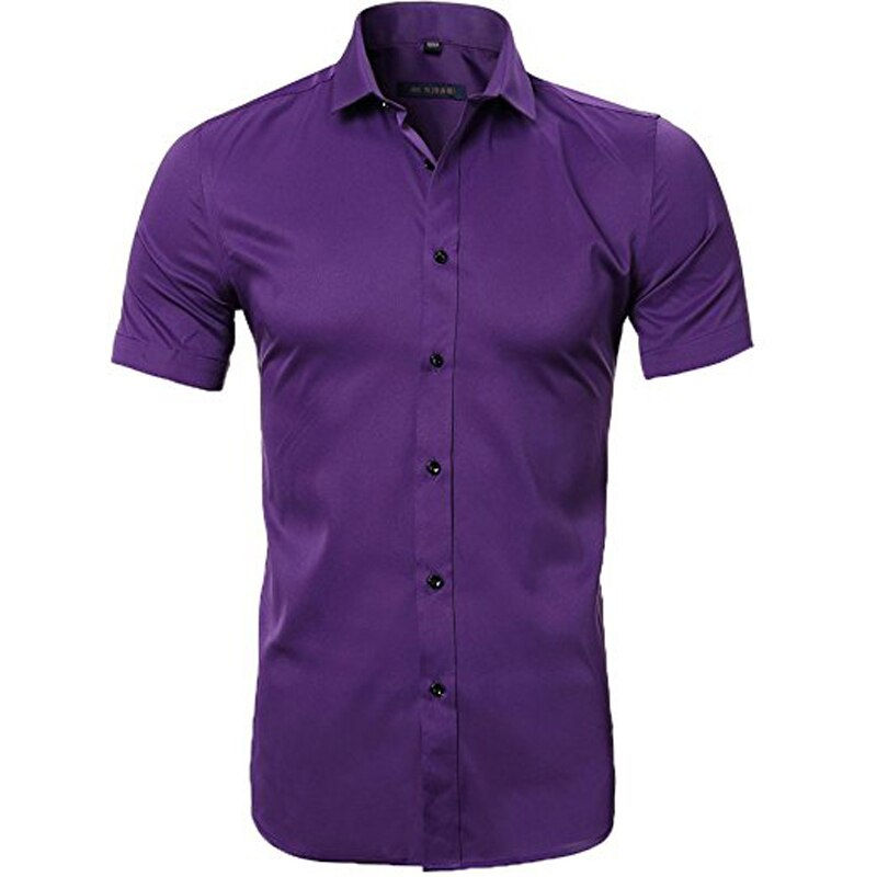 Thumbnail: Slim Fit Long Sleeve Short Sleeve Non-Iron Easy Care Formal Shirt for Men