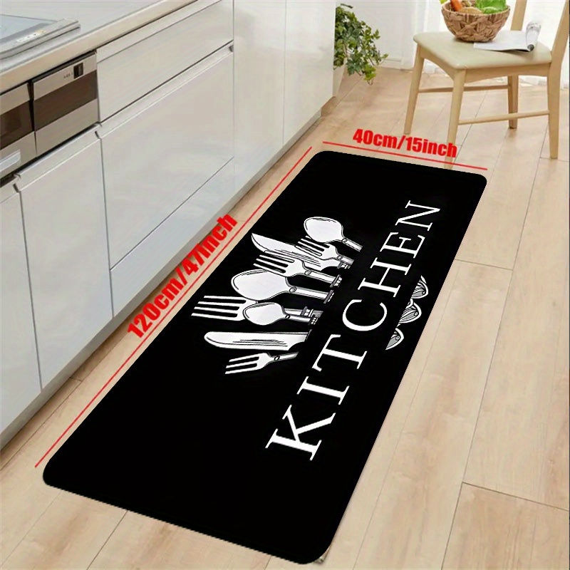 Thumbnail: Black Tableware Mat - 1 Piece Kitchen, Bathroom, Living Room, Bedroom, and Entra