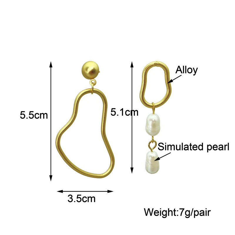 Thumbnail: Pearl Earrings for Women Baroque Simulated Pearl Charms Statement Earrings Gifts