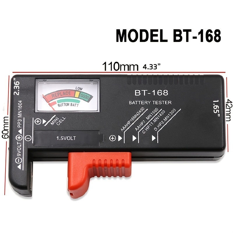 Thumbnail: Universal Battery Tester - Quickly Check AA/AAA/C/D/9V/1.5V Batteries with Colou