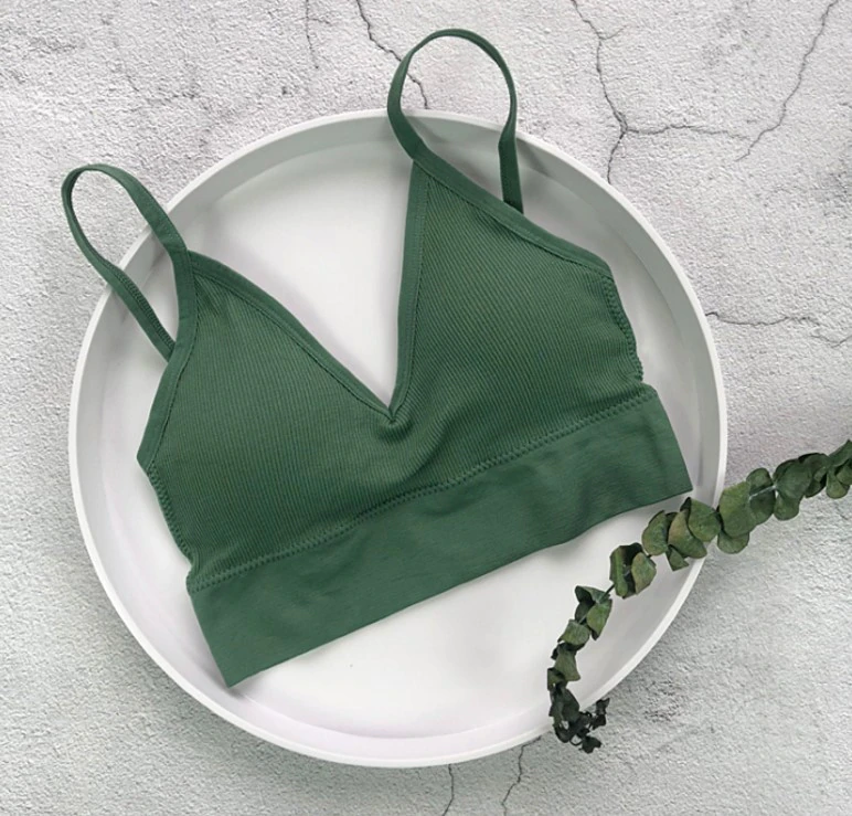 Thumbnail: New fashion simple solid color beauty back bra tube top sports