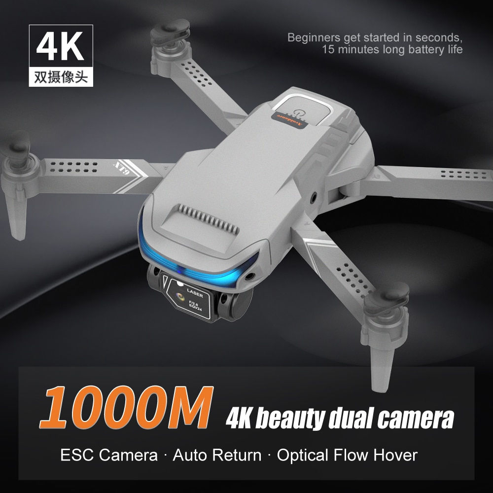 Drone with 4K Double Camera HD XT9 WIFI Obstacle Avoidance Four-Axis Aircraft