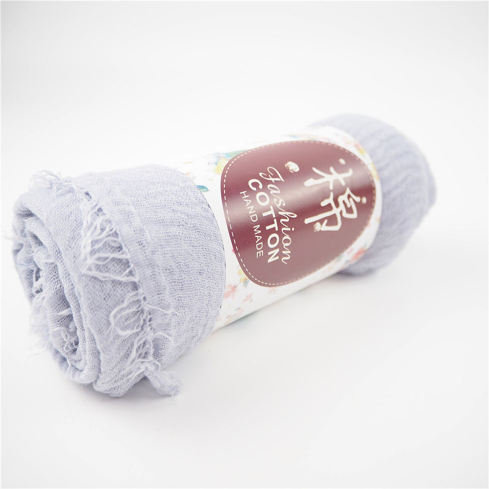 Thumbnail: High Quality Cotton Viscose Linen Cotton Pleated Hijab Crinkle scraf