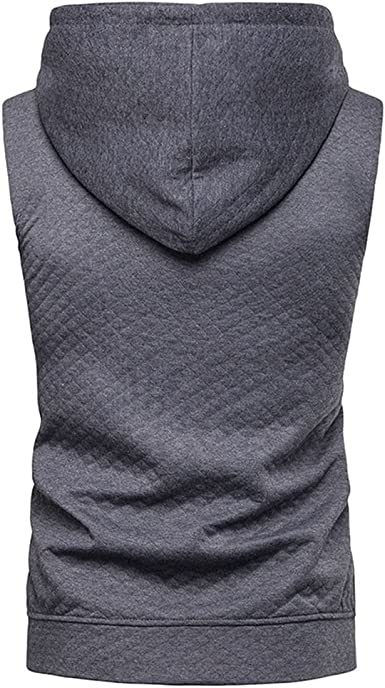 Thumbnail: Men's Casual Hoodie Tank Tops Sleeveless Shirts Gym Workout with Pockets Gym Mus