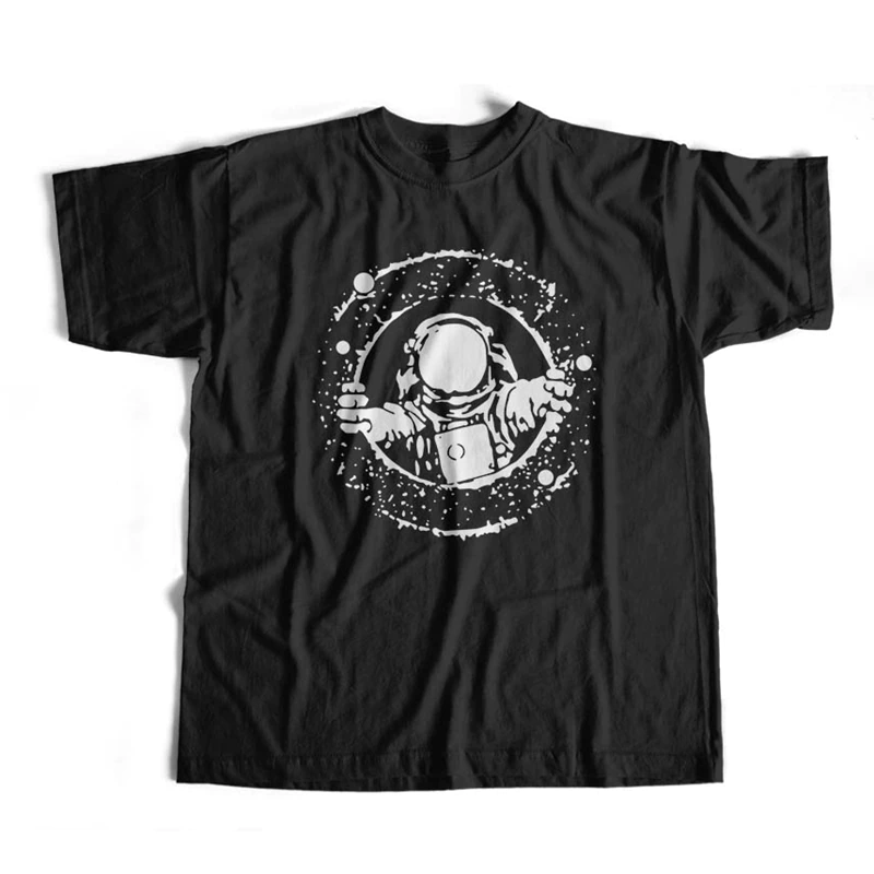 Thumbnail: 100% cotton digging the moon print funny fashion tops men T-shirt cool 