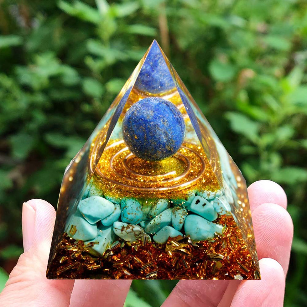 Thumbnail: Natural Orgonite Pyramid Healing Crystals Energy Generator Reiki Chakra