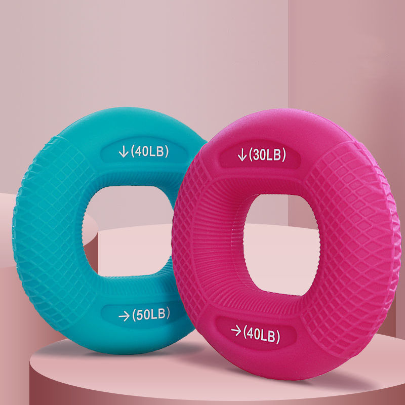 Thumbnail: 40-80LB Strength Hand Grip Ring; Muscle Power Training Silicone Ring; Fitness Bo