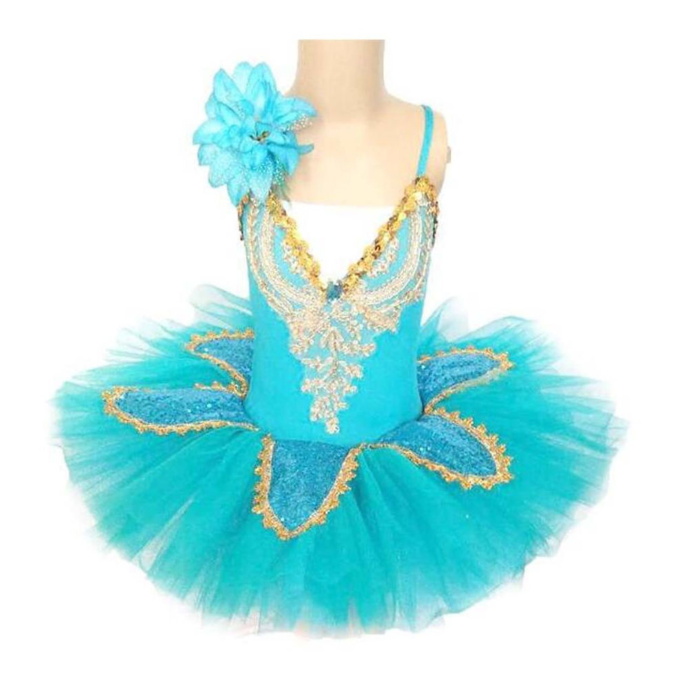Thumbnail: Flower Swan Ballet Dance Costume Sequin Ballet Tutu Skirt Girls Performance Clot