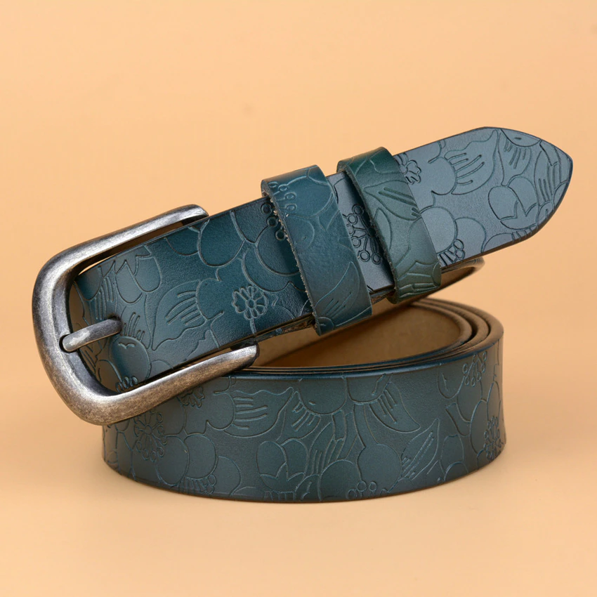 Thumbnail:  Woman Genuine Leather Cow skin strap Fashion pin Buckle Belts 