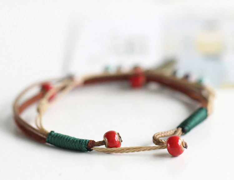 Thumbnail: Fashion Ethnic Style High Quality Adjustable Handmade Porcelain Beads Bracelets 