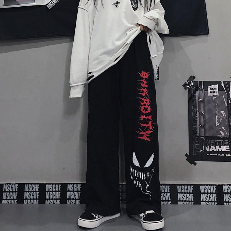 Thumbnail: women sweatpants black woman high waist pants sashes pockets ladies pant