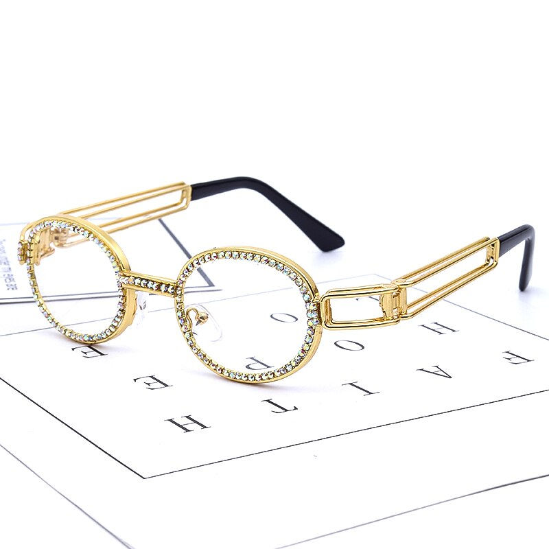 Thumbnail: Vintage Small Round Diamond Sunglasses Women Fashion Colorful Shades UV400 