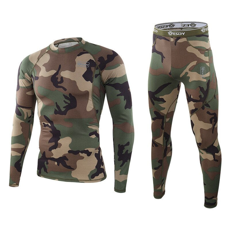 Thumbnail: Thermal underwear men underwear sets compression sweat quick drying clothing