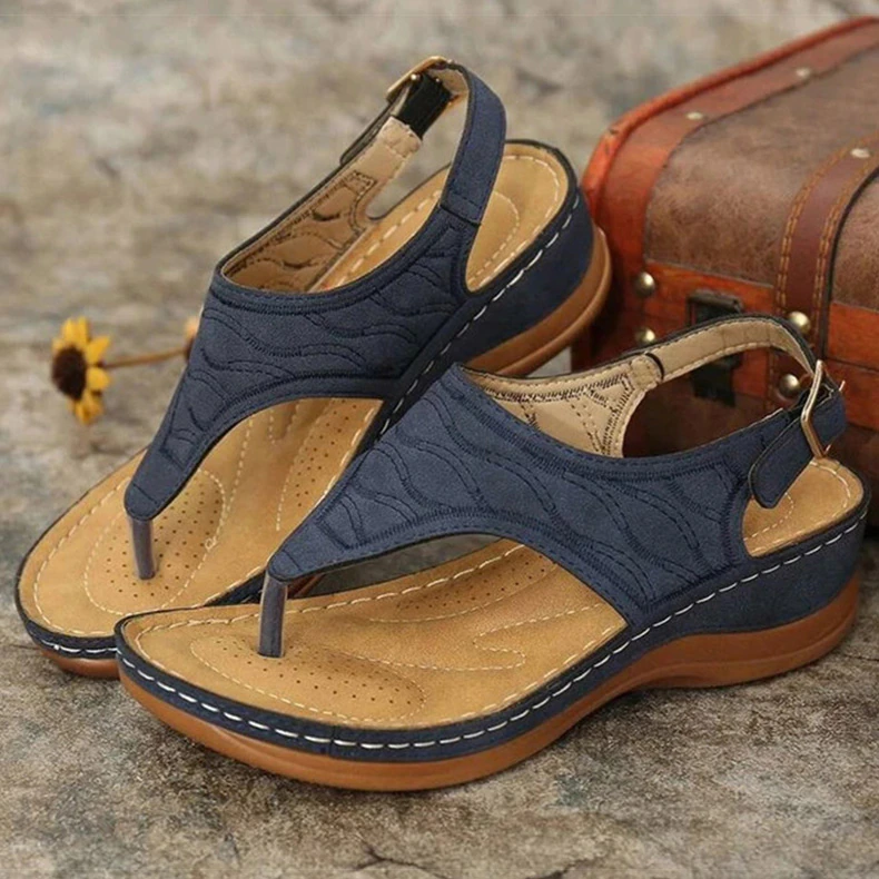 Thumbnail: Women Sandals Lightweight Summer Shoes Plus Size Flip Flops Wedges Shoes 