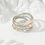 Thumbnail: Luxury Infinity zirconia Eternity Ring 18K Gold Plated Wedding Engagement Party 