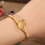 Thumbnail: Natural Stones Open Cuff Bangles Quartz Beads Wire Wrap Gold Copper Bracelet 