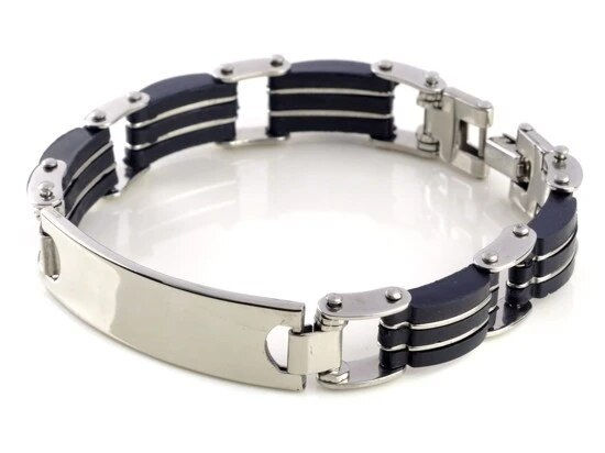 Thumbnail: Men Stainless Steel Link Chain Bracelets & Bangles Men's Cuff  Wristband 