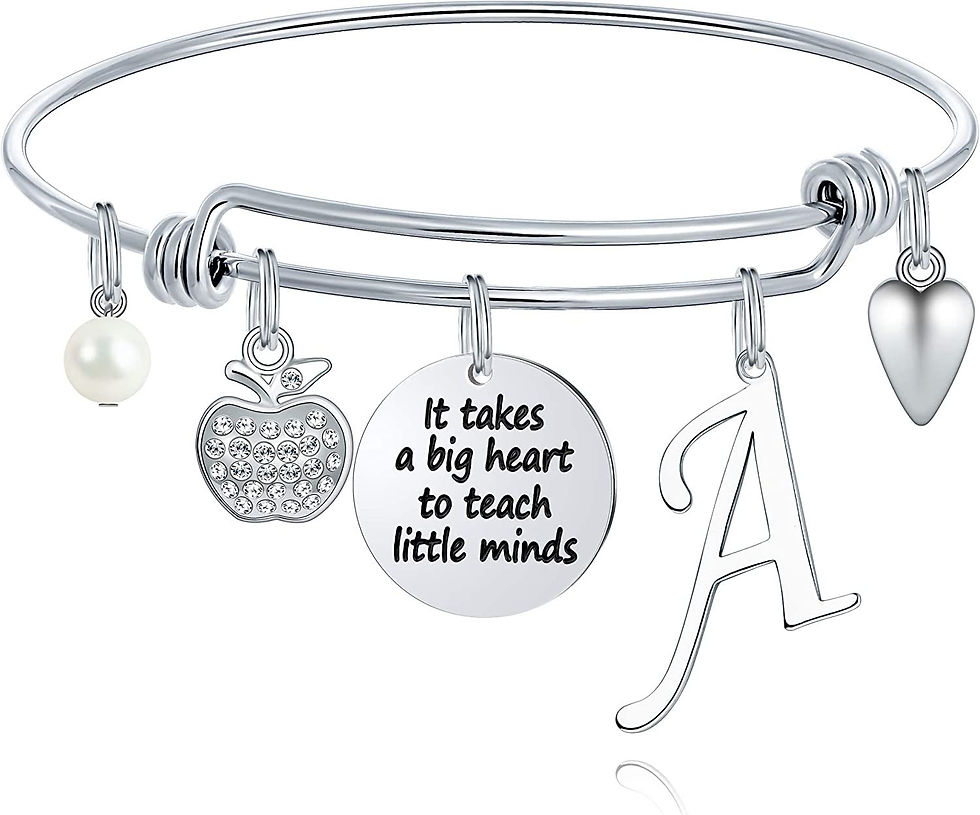 Thumbnail: M MOOHAM Teacher Gifts for Women; Teacher Bracelet Teacher Appreciation Gifts En