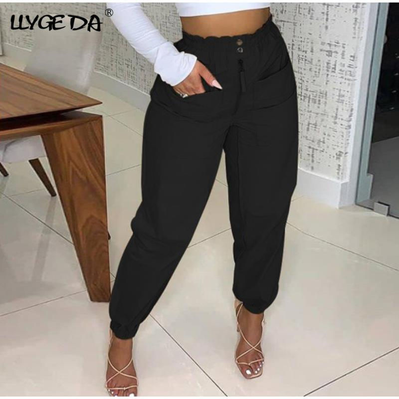 Thumbnail: Skinny Pencil Pants For Women Shirring Zip Button Pocket Women's Pant 2021 Summe