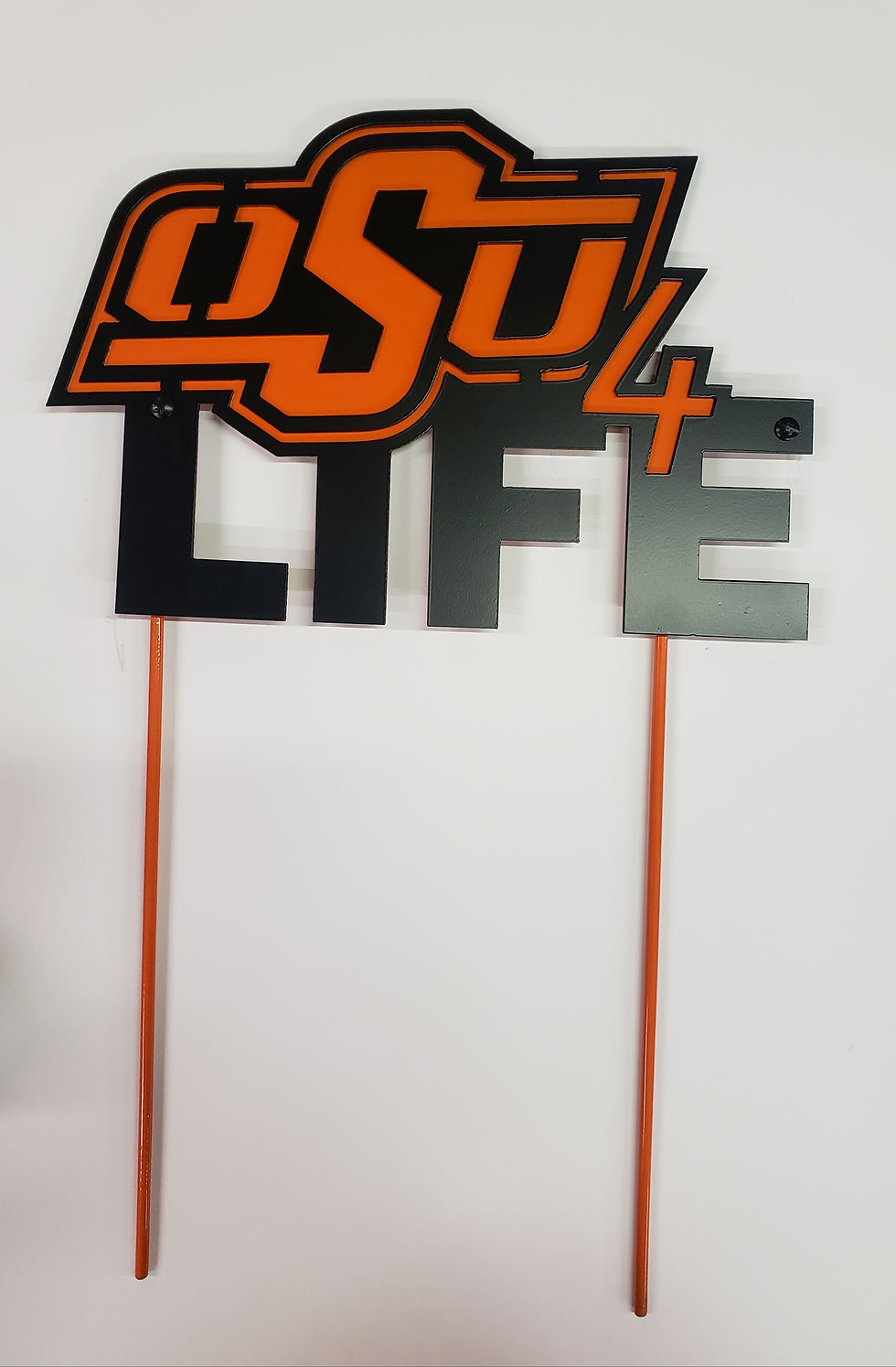 Thumbnail: OSU 4 life Oklahoma state university plasma cut yard stake.