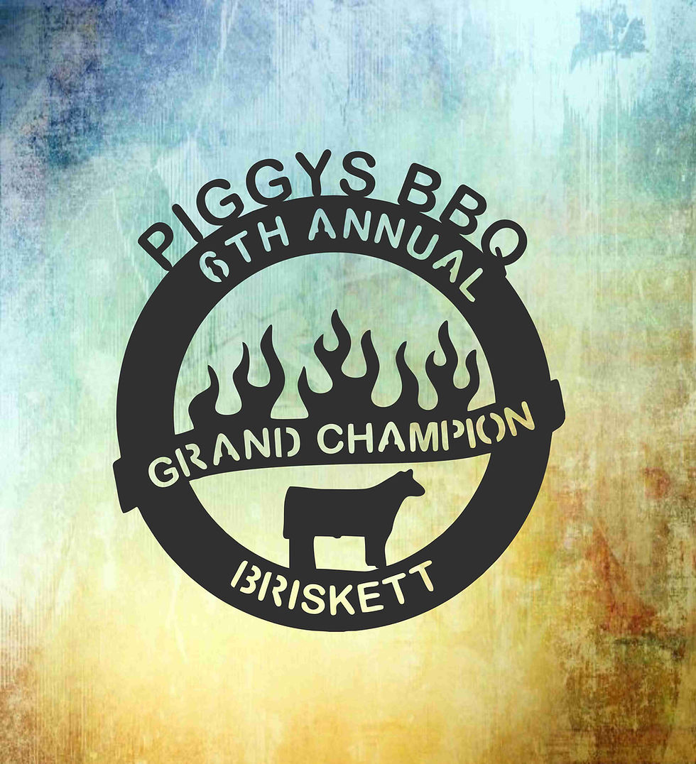 Thumbnail: Custom round BBQ competition beef award trophy