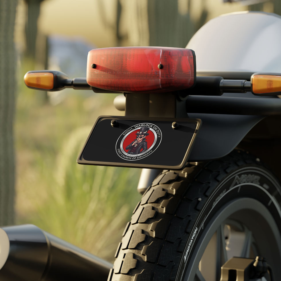 Thumbnail: Warlock on Duty Mini License Plate