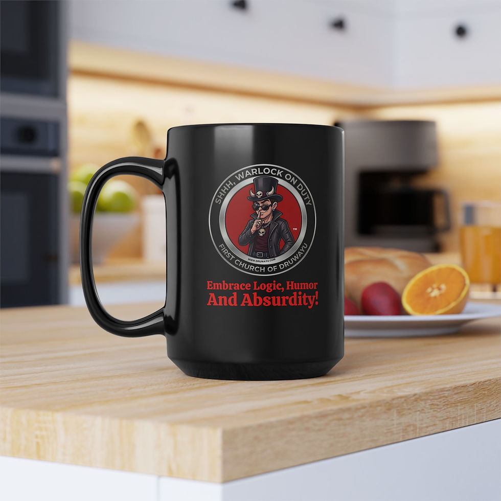 Thumbnail: Warlock on Duty Black Mug (11oz, 15oz)
