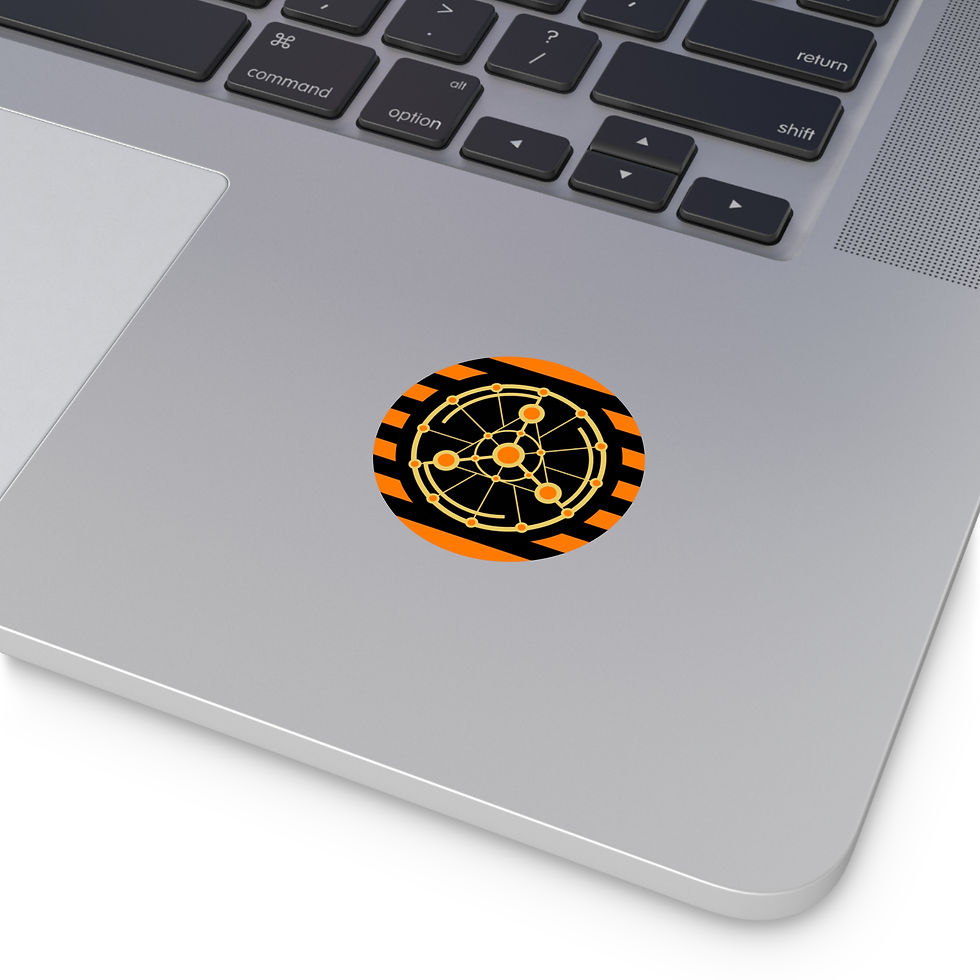 Thumbnail: Druan Anniversary Flag Round Vinyl Stickers